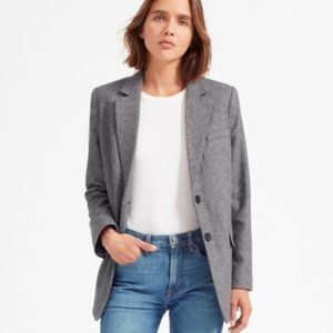 Everlane Oversized Blazer in Grey Herringbone - Women's 0